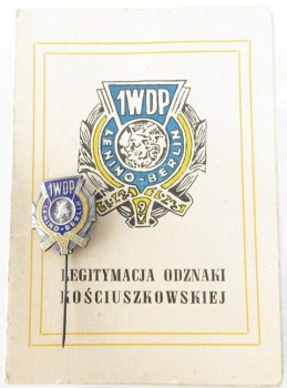 Legitymacja  kapitana 1 WARSZAWSKA DYWIZJA ZMECHANIZOWANA 