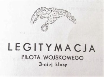 LEGITYMACJA PILOTA WOJSKOWEGO 3 KLASY