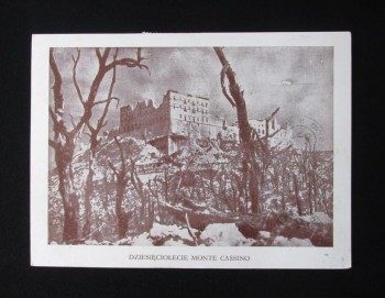 10 ROCZNICA MONTE CASSINO - KARTA POCZTOWA 