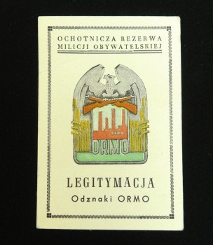 LEGITYMACJA ODZNAKI ORMO
