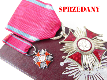 SREBRNY KRZYŻ ZASŁUGI PUDEŁKO MINIATURKA 