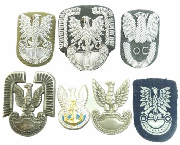 ZESTAW ORŁÓW CZAPKOWYCH PRL 