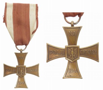 KRZYŻ WALECZNYCH TŁOCZNIA CARITAS 1944