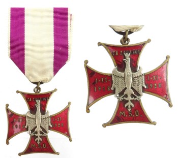 STRAŻ OBYWATELSKA - KRZYŻ ZASŁUGI MSO 1918-1928