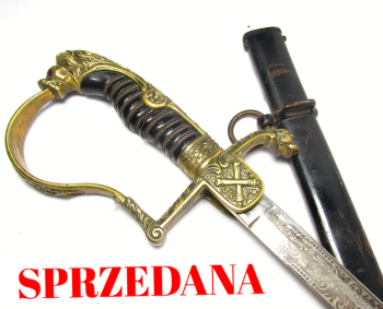 SZABLA OFICERA ARTYLERII DEKOR NA GŁOWNI 