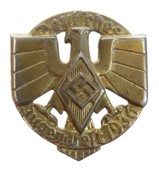 ODZNAKA - DEUTSCHES JUGENDFEST 1936 WERSJA AŻUROWA 