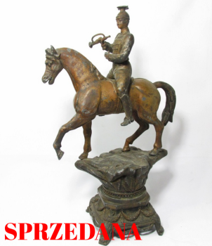 UŁAN PRUSKI NA KONIU- PIĘKNA FIGURA