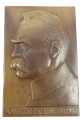 JÓZEF PIŁSUDSKI- PLAKIETA SYGNOWANA AUMILLER