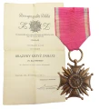 BRĄZOWY KRZYZ ZASŁUGI Z DYPLOMEM
