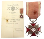 SREBRNY KRZYZ ZASŁUGI Z DYPLOMEM