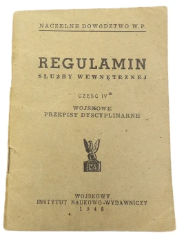 REGULAMIN SŁUŻBY WEWNĘTRZNEJ 1945 cz.IV