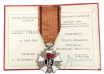 ORDER SZTANDARU PRACY WRAZ Z LEGITYMACJĄ 