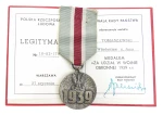 MEDAL ZA WOJNĘ OBRONNNĄ 1939 z LEGITYMACJĄ
