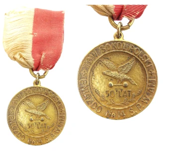 MEDAL PAMIĄTKOWY 50 LAT SOKÓŁ POLSKI 
